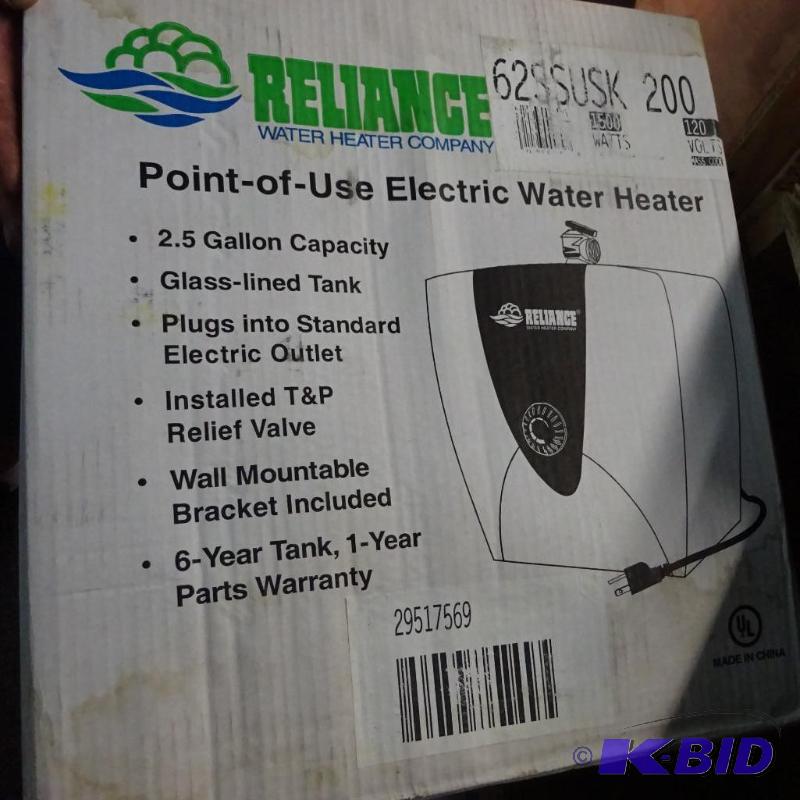 lot 333 image: New in box Reliance Hot Spot semi-tankless el...