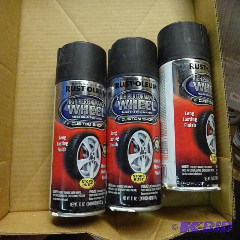 lot 334 image: Qty 3 New Rust-Oleum High Performance Wheel P...