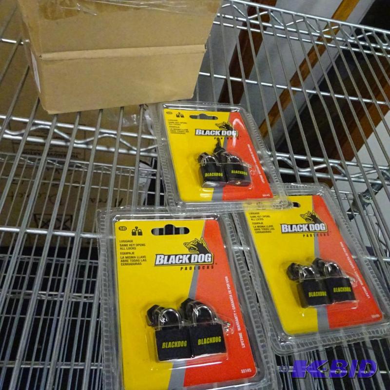lot 34 image: NEW Padlock Lot incl 6 dual packs Black Dog l...