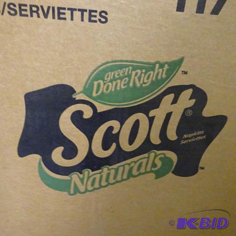 lot 346 image: Qty 12 NEW 250 Packs Scott White Paper Dinner...