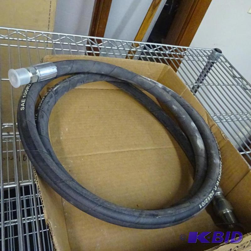 lot 47 image: NEW Hydraulic Hose SAE 100R2AT .5 in 3500 psi...