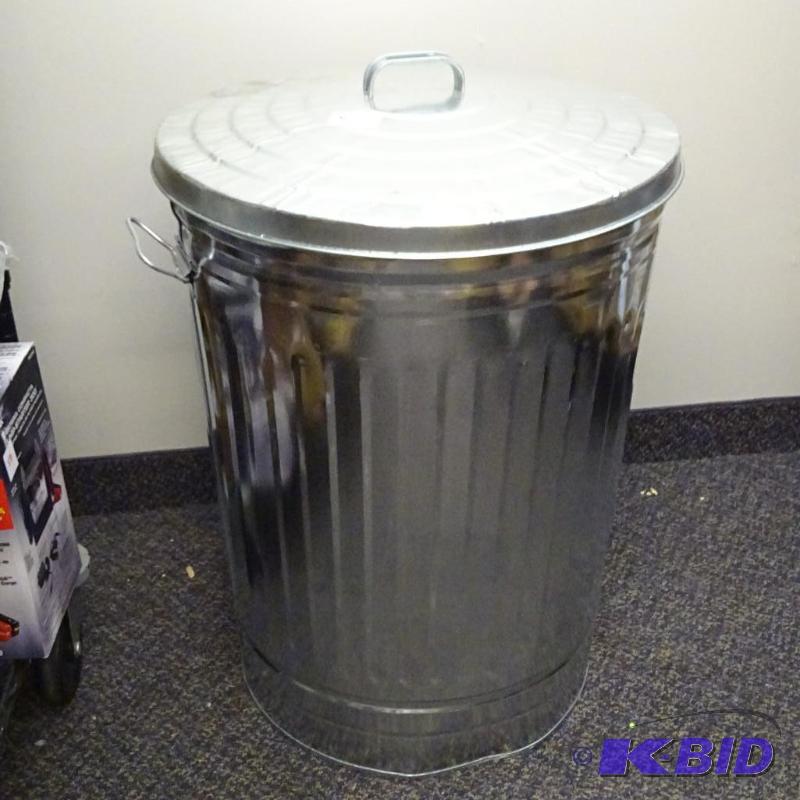 lot 51 image: New Behrens 31 Gal Steel garbage can galvaniz...