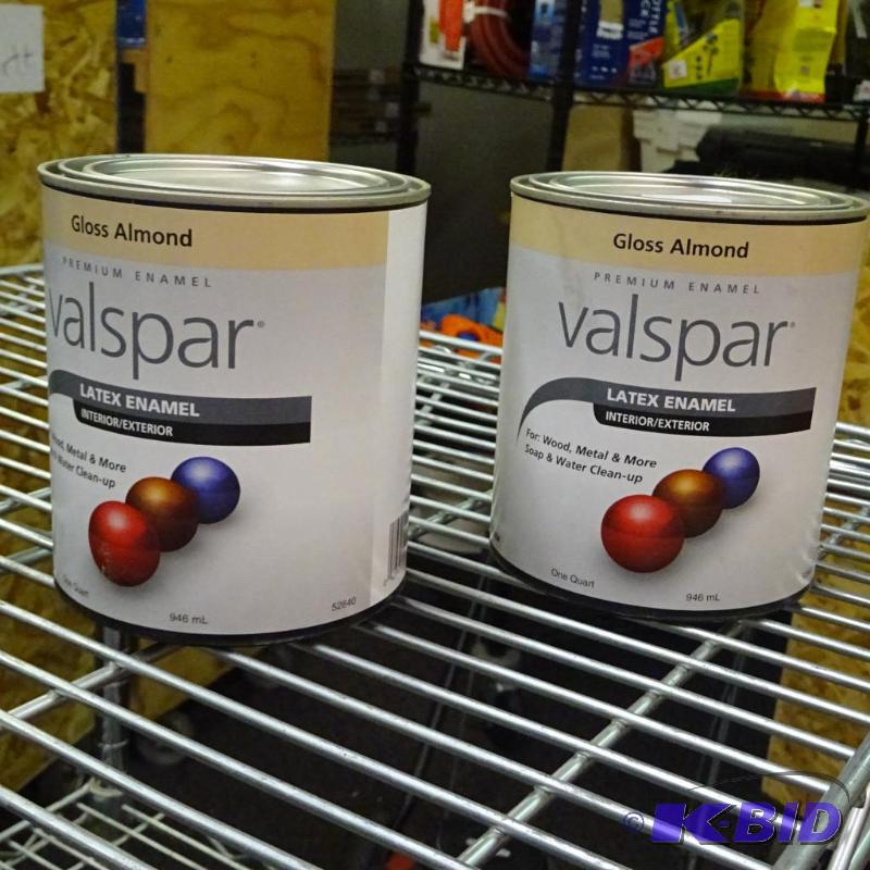 lot 62 image: NEW Qty 2 Valspar Premium Enamal Paint Gloss ...