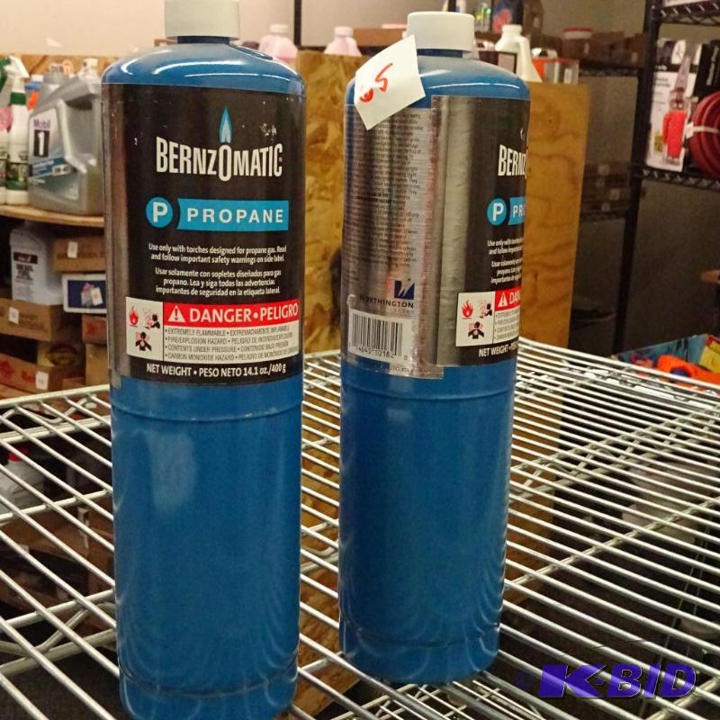 lot 65 image: NEW Qty 2 Bernz-O-Matic Propane tanks 14.1 oz...