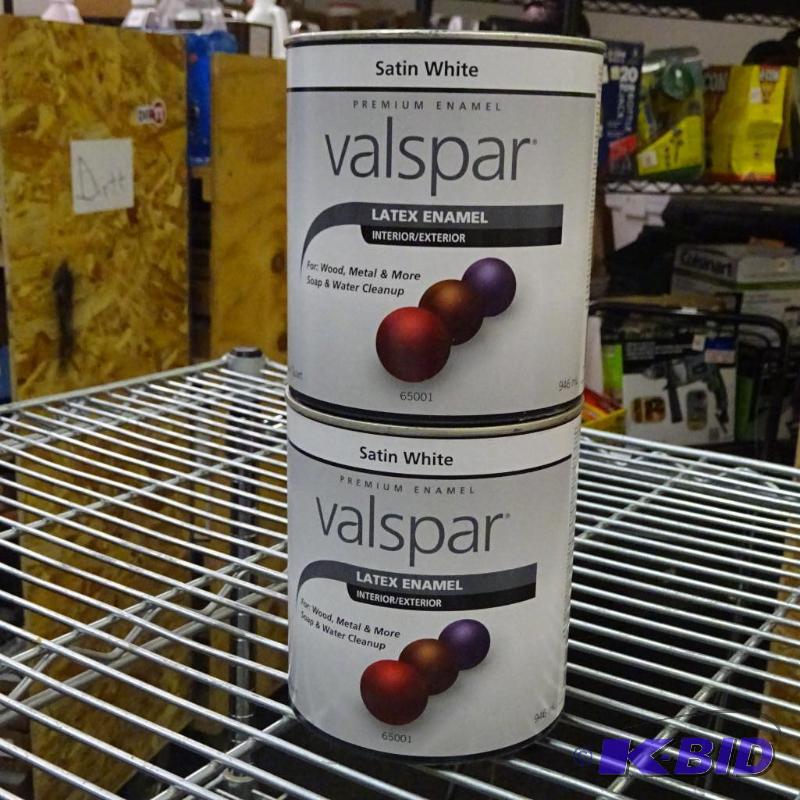 lot 70 image: NEW Qty 2 Valspar Int.Ext. Premium Latex Ena...