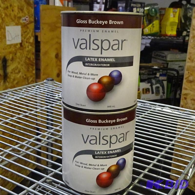 lot 72 image: NEW Qty 2 Valspar Int.Ext. Premium Latex Ena...