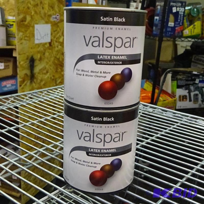 lot 73 image: NEW Qty 2 Valspar Int.Ext. Premium Latex Ena...