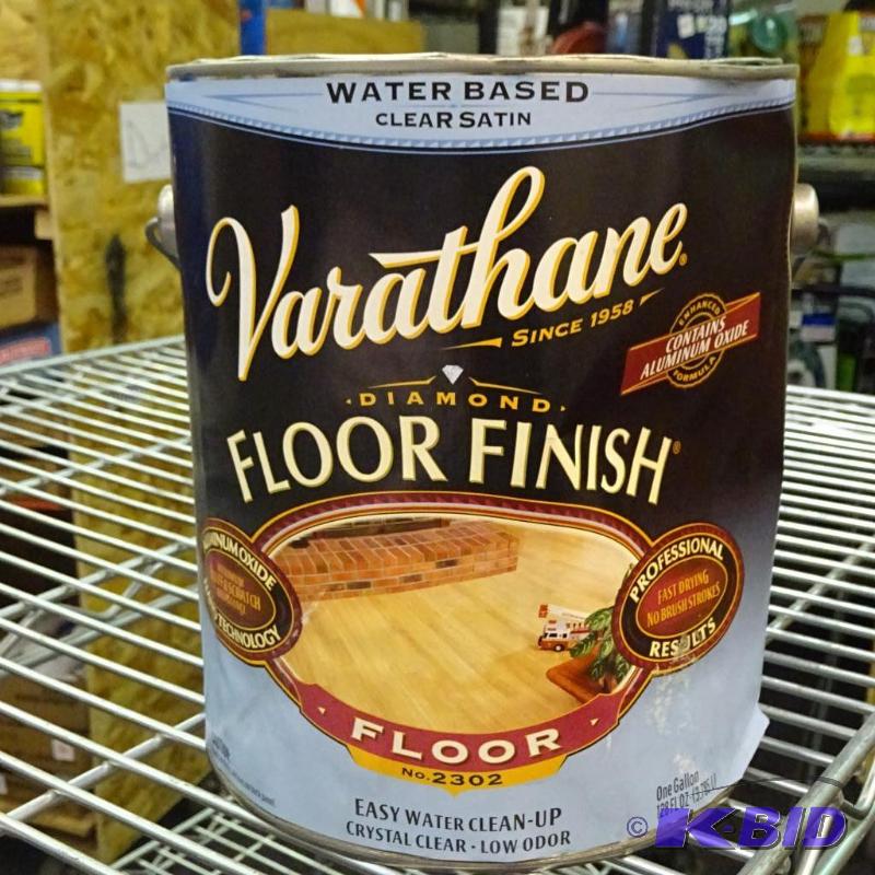 lot 75 image: NEW gal Varathane Diamond Floor Finish with A...