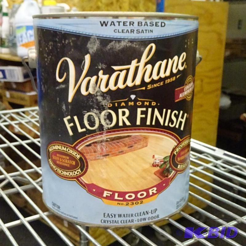 lot 89 image: NEW gal Varathane Diamond Floor Finish with A...