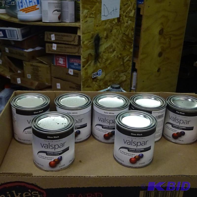 lot 92 image: NEW Paint Lot Qty 7 Valspar Int.Ext. Premium...