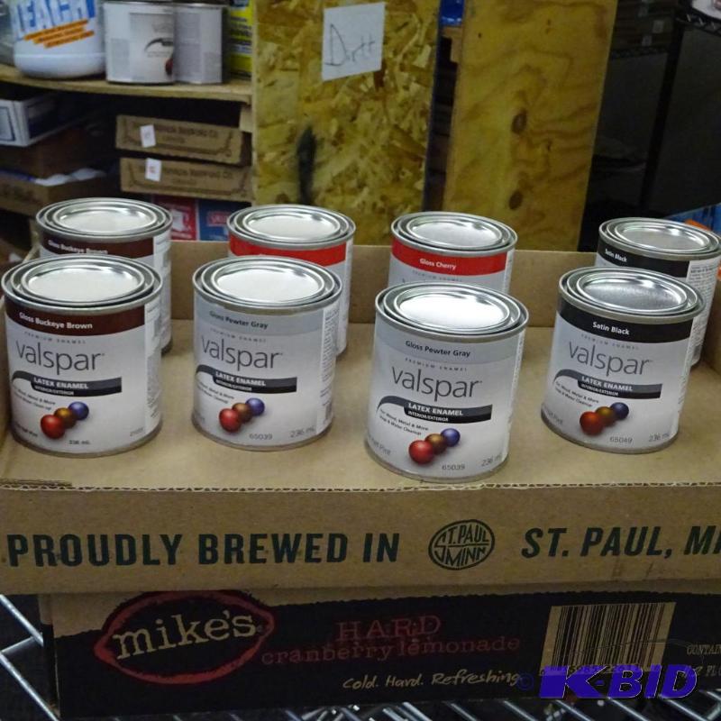 lot 93 image: NEW Paint Lot Qty 8 Valspar Int.Ext. Premium...