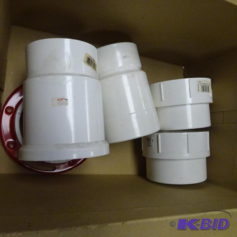 lot 10 image: NEW 5 pc ABS pipe lot with 5 large 4 in ABS p...