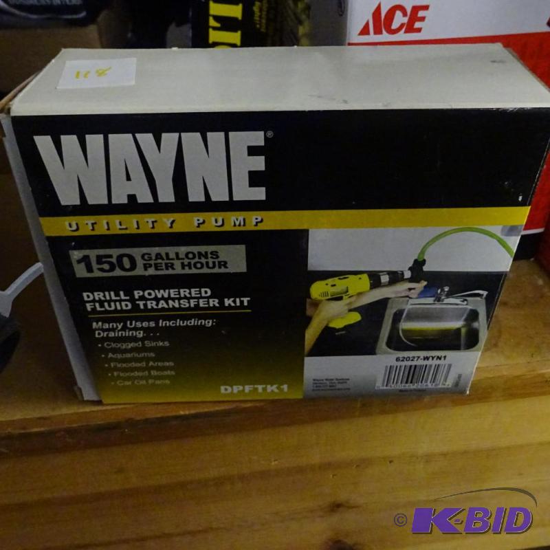 lot 118 image: NEW Wayne Utility Pump Model DPFTK1. 150 gph ...