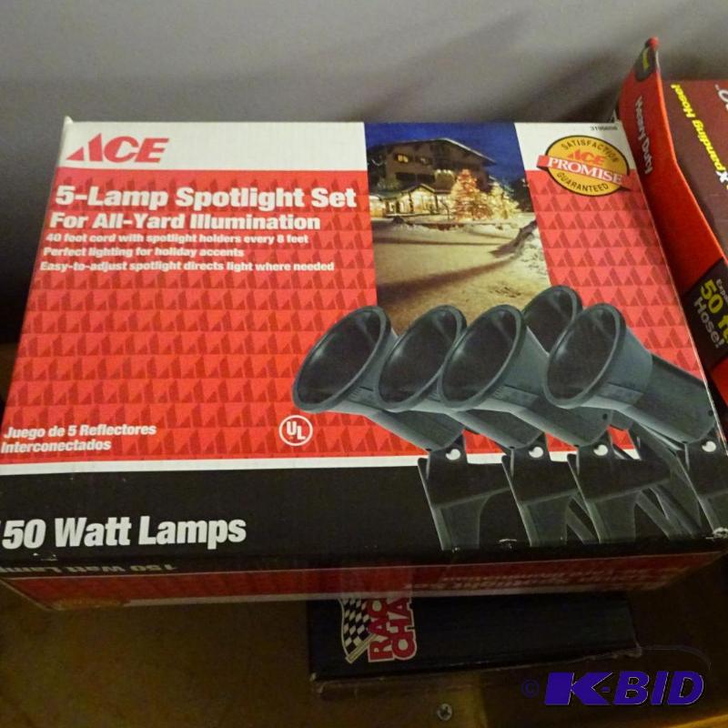 lot 122 image: NEW ACE 5 lamp Spotlight Set for All-Yard Ill...