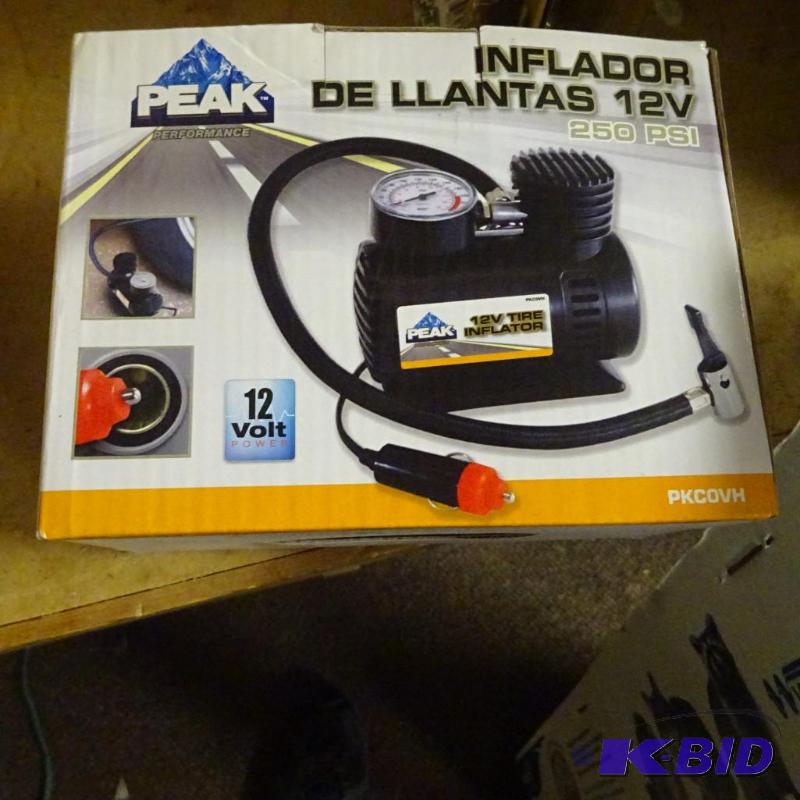 lot 131 image: NEW Peak 250 psi portable 12 vdc Tire Inflato...