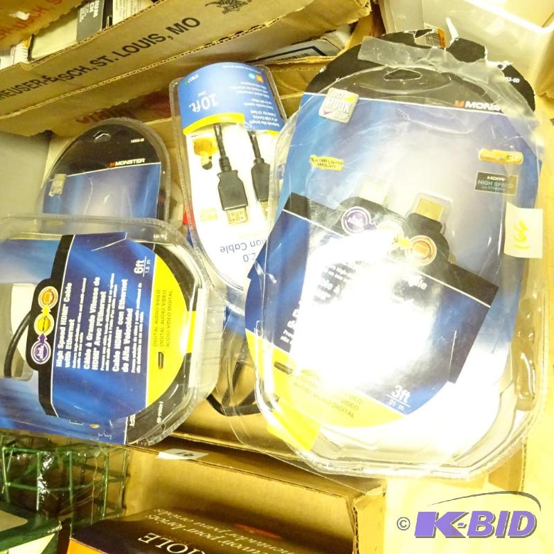 lot 166 image: NEW TV and Computer Lot incl. 50Ft Cat5e Netw...