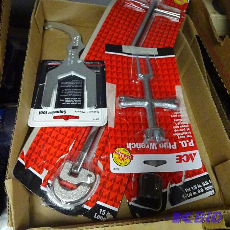 lot 172 image: NEW Plumbing Tool Lot incl. P.O. Plug Wrench...