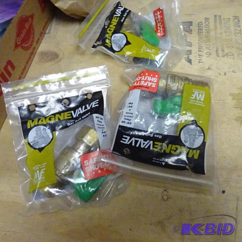 lot 201 image: Qty 3 NEW MagneValve Gas Ball Valve 5  8 in ...