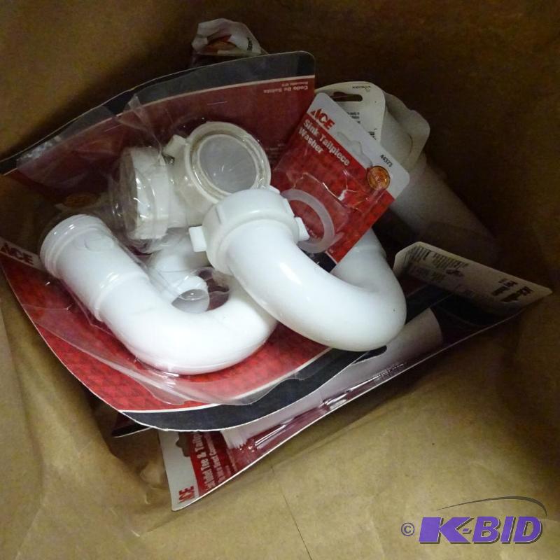 lot 204 image: NEW Lot 1.5 in plastic pipe and pipe fittings...