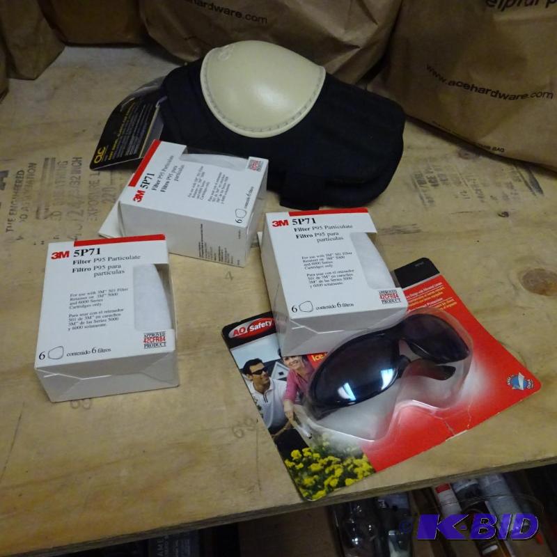 lot 205 image: NEW Safety Lot incl. Ice Blue Safety Sunglass...