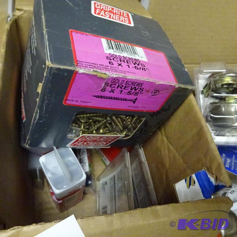 lot 211 image: New lot of screws nails and staples incl 5 lb...