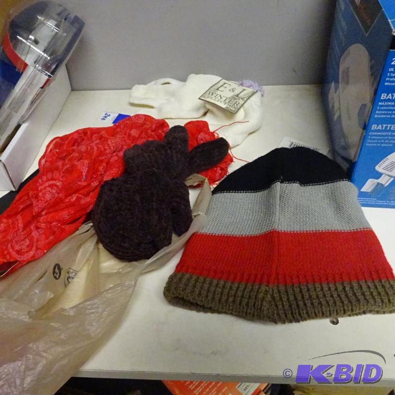 lot 218 image: New lot kids gloves and winter hat...