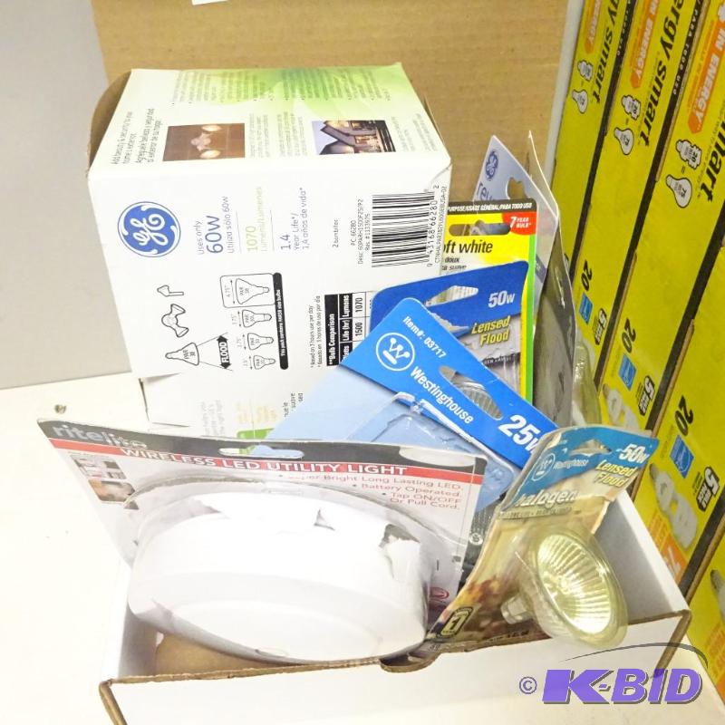 lot 222 image: New lot of various light bulbs...