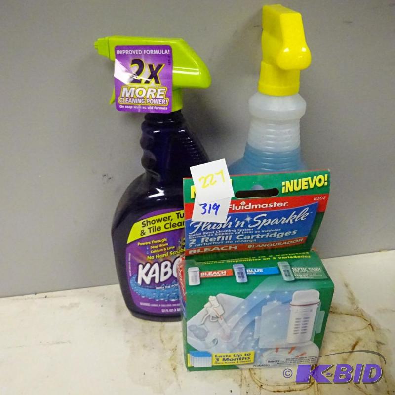 lot 227 image: New cleaning lot incl Kaboom shower tub and t...