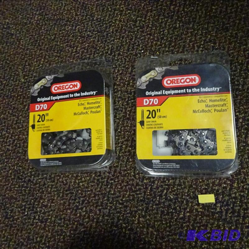 lot 235 image: Qty 2 20 chainsaw chains 1 new 1 used...
