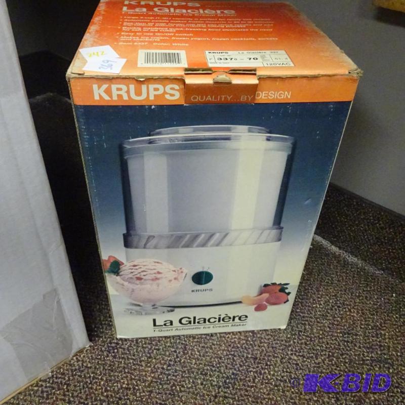 lot 242 image: Appears New In Box Krups La Glaciere Ice Crea...