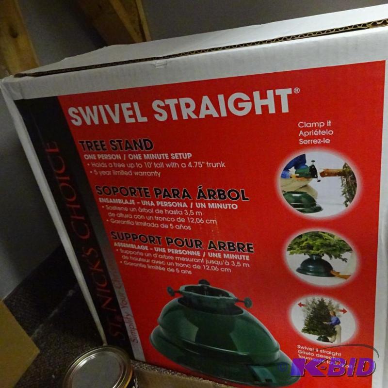 lot 244 image: NEW St. Nicks Choice Swivel Straight Xmas Tr...