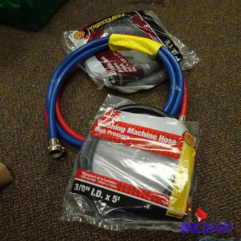 lot 253 image: Lot Laundry hoses, water inlet and drain outl...