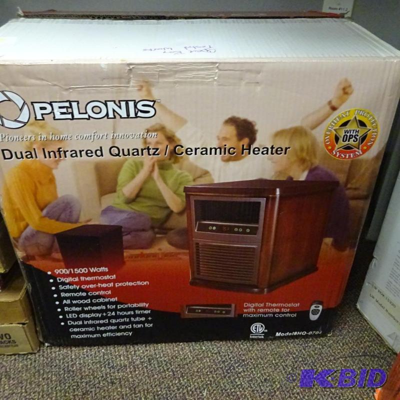 lot 263 image: Used Pelonis quartz infrared heater and air f...