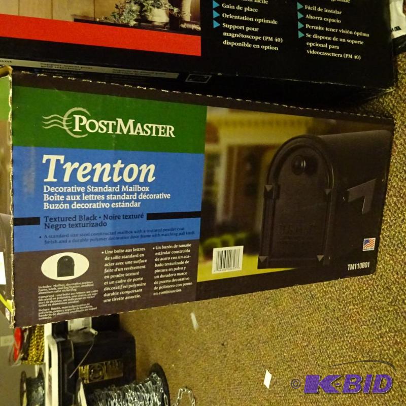 lot 272 image: NEW Postmaster Trenton Mail Box Black Appears...