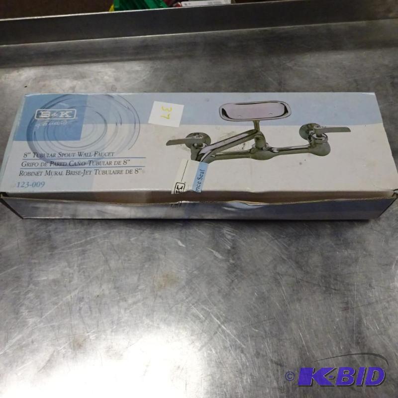 lot 37 image: NEW in box B and K Faucets 8 in Tubular Spout...