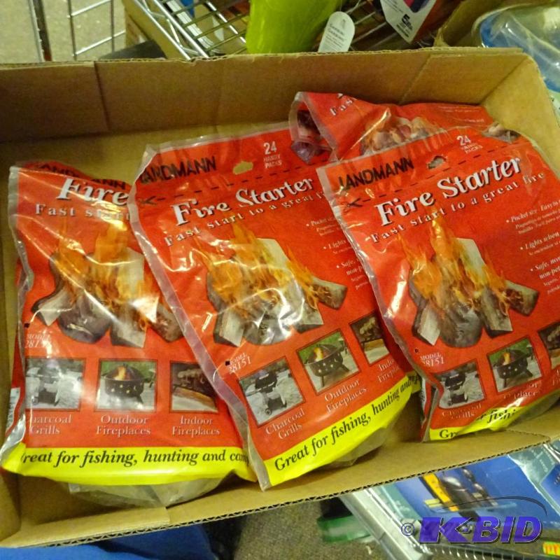 lot 65 image: Qty 4 NEW Bags of 24 Fast Pack Fire Starters....