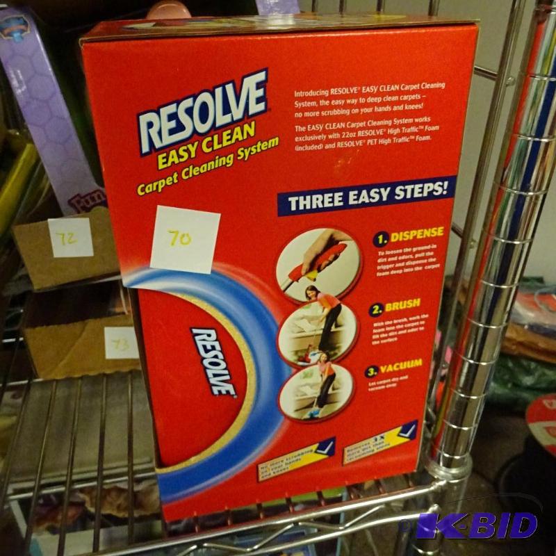 lot 70 image: NEW in box Resolve Easy Clean Carpet Cleaning...