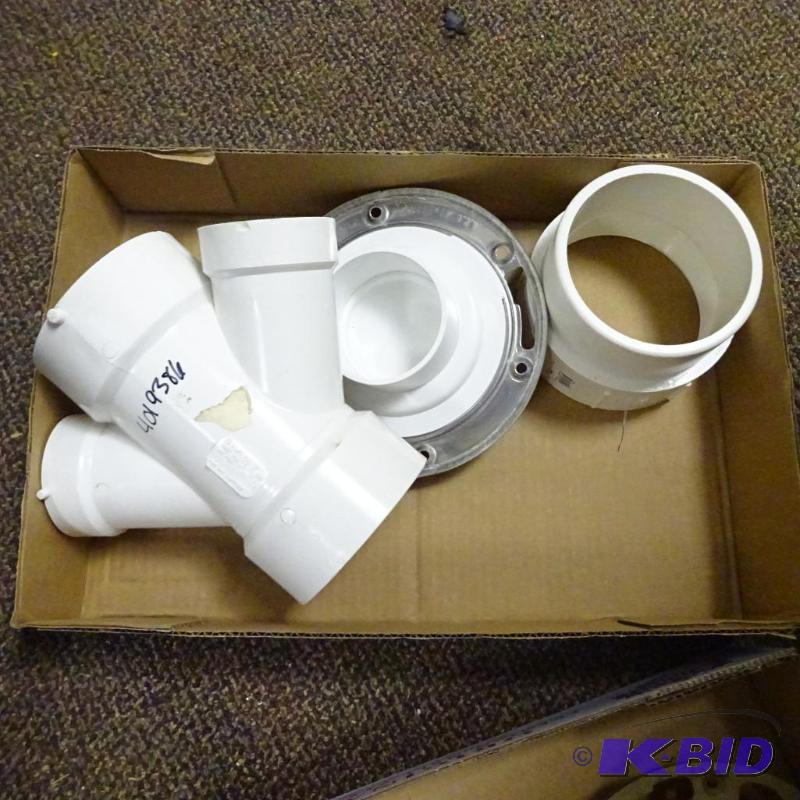 lot 74 image: NEW Plumbing Lot incl. Qty 3 Large (4 in) PVC...