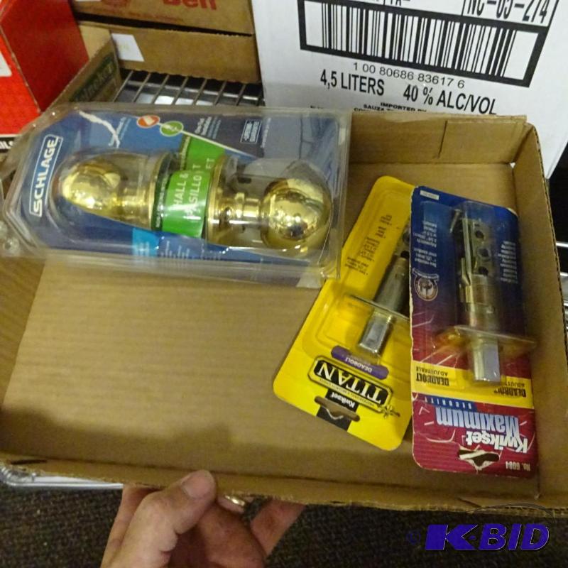 lot 79 image: NEW 3 pc lot incl. Schlage Hall and Closet ha...