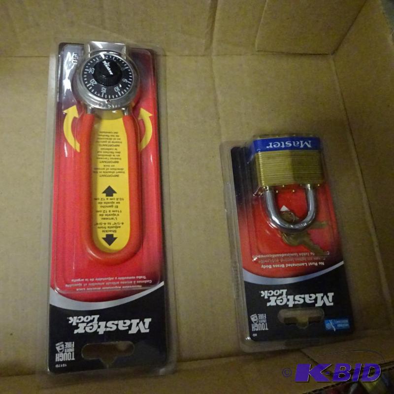 lot 81 image: NEW Lock Lot incl. Master Lock Brass Laminate...