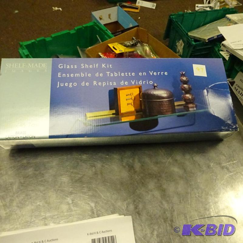 lot 97 image: NEW Shelf Made Images Glass Shelf Kit 6 in x ...
