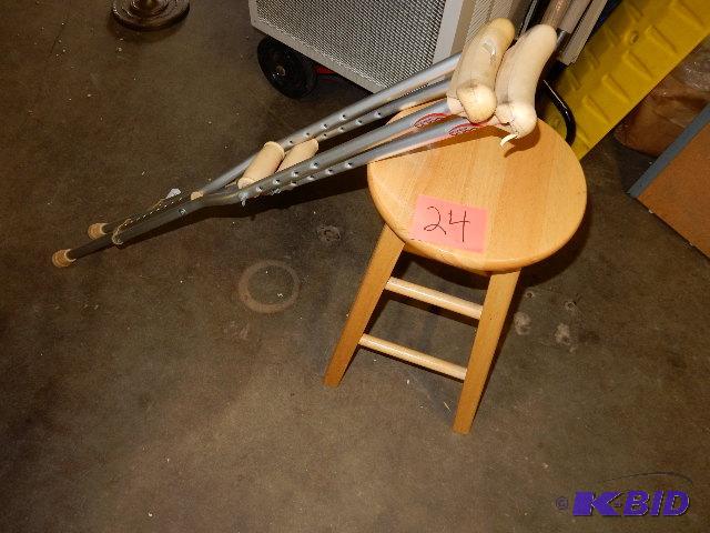 Stool and Crutches