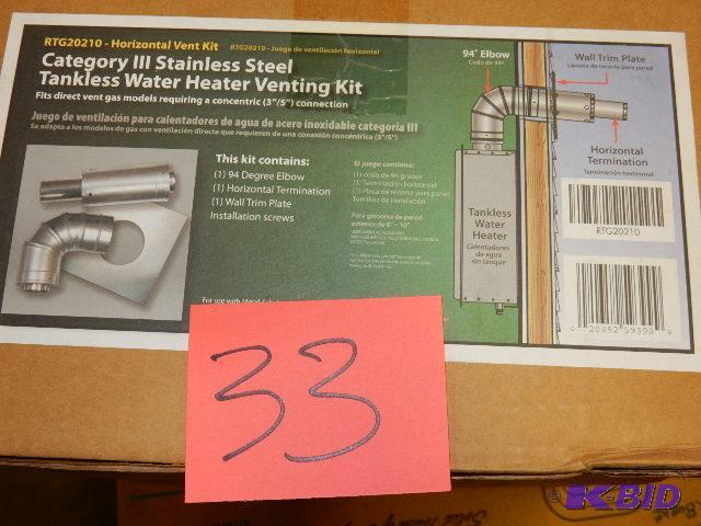 Water Heater Venting Kit