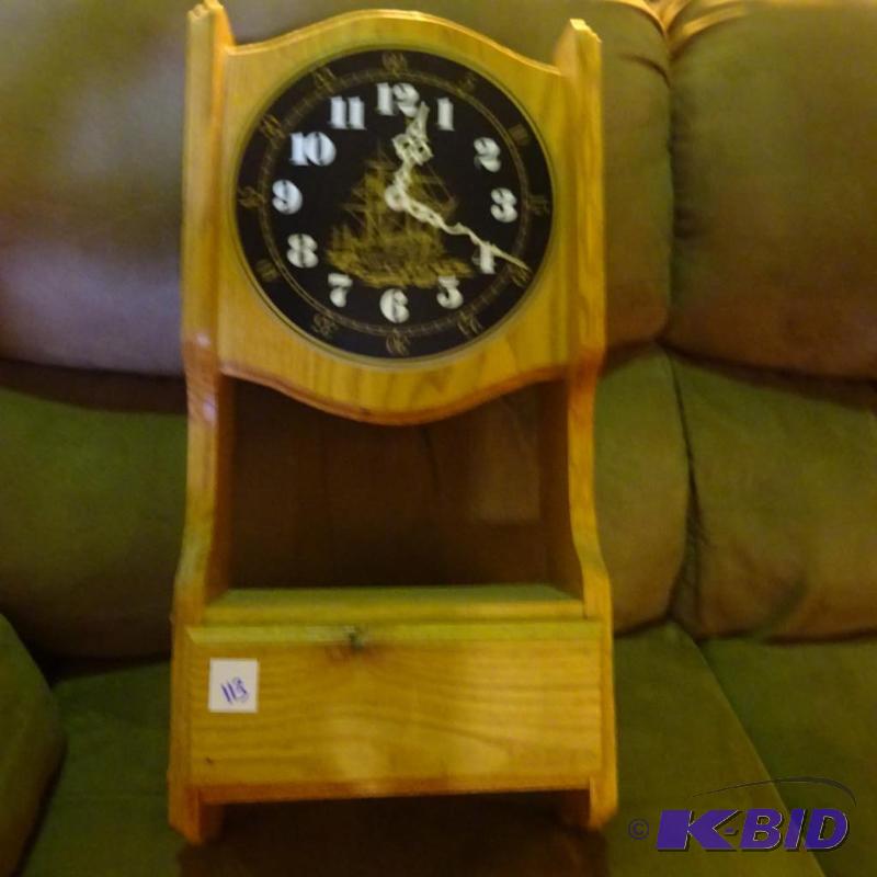 Antique clock with drawer...