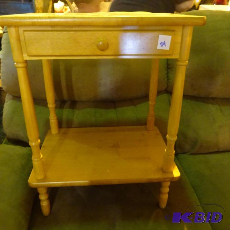 End table with shelf and 1 drawer. 18 x 14 x ...
