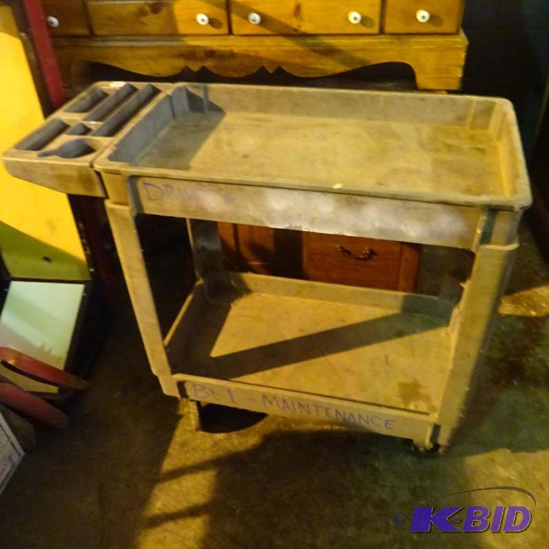 Plastic cart on wheels....