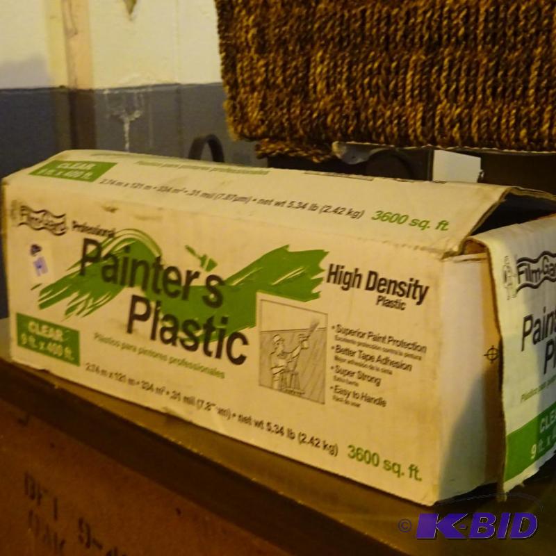 Painters plastic. 9. Partial roll....
