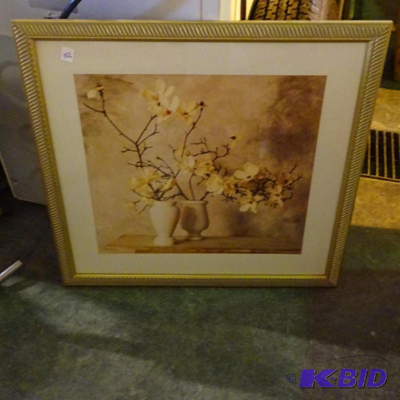 Framed print. 31 x 33...