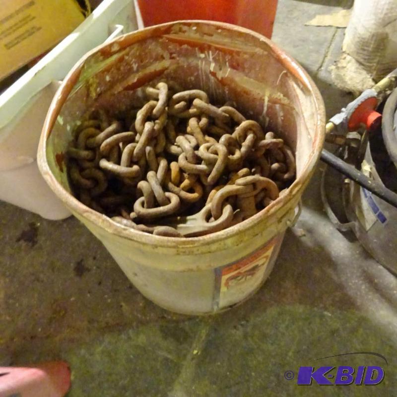 Bucket full of misc log chains...