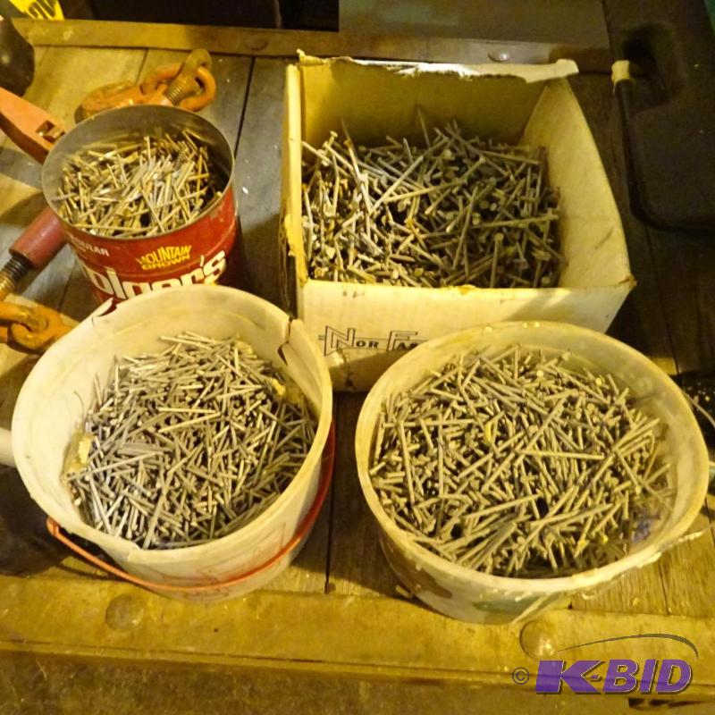 4 containers of misc nails...